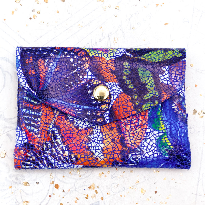 Blue Butterfly Leather Wallet - Gigi's Paris Find