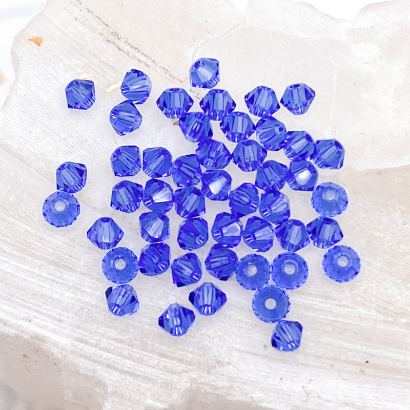 2.5mm Sapphire Premium Crystal Bead Set - 48 Pcs