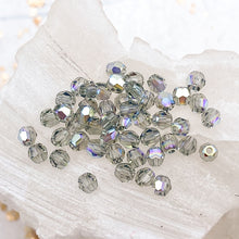 Load image into Gallery viewer, 3mm Black Diamond AB Premium Crystal Bead Set - 48 Pcs
