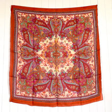 Load image into Gallery viewer, Floral Paisley Printed Silk Blend Square Scarf - Paris Find!
