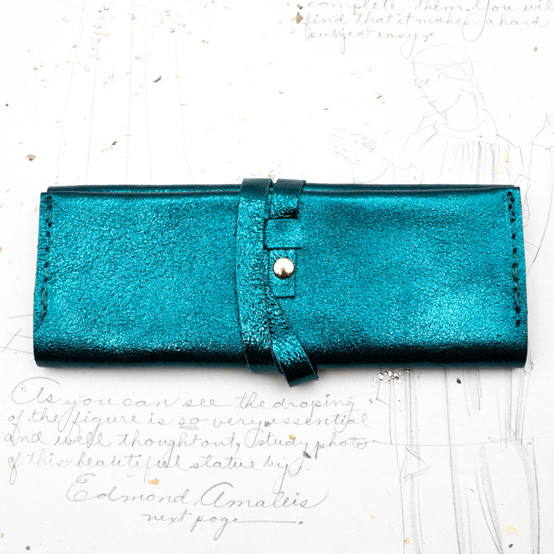 Teal Jewelry Pouch - Paris Find!