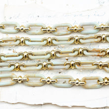 Load image into Gallery viewer, Cream Acrylic Oval Link Chain - 1 Foot - Paris Find
