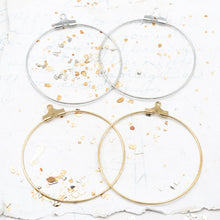 Load image into Gallery viewer, 40mm Silver and Gold Beading Hoop Pairs
