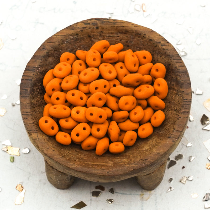 Velvet Carrot Superduo 2-Hole Seed Beads
