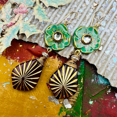 Vintage German Glass Earrings