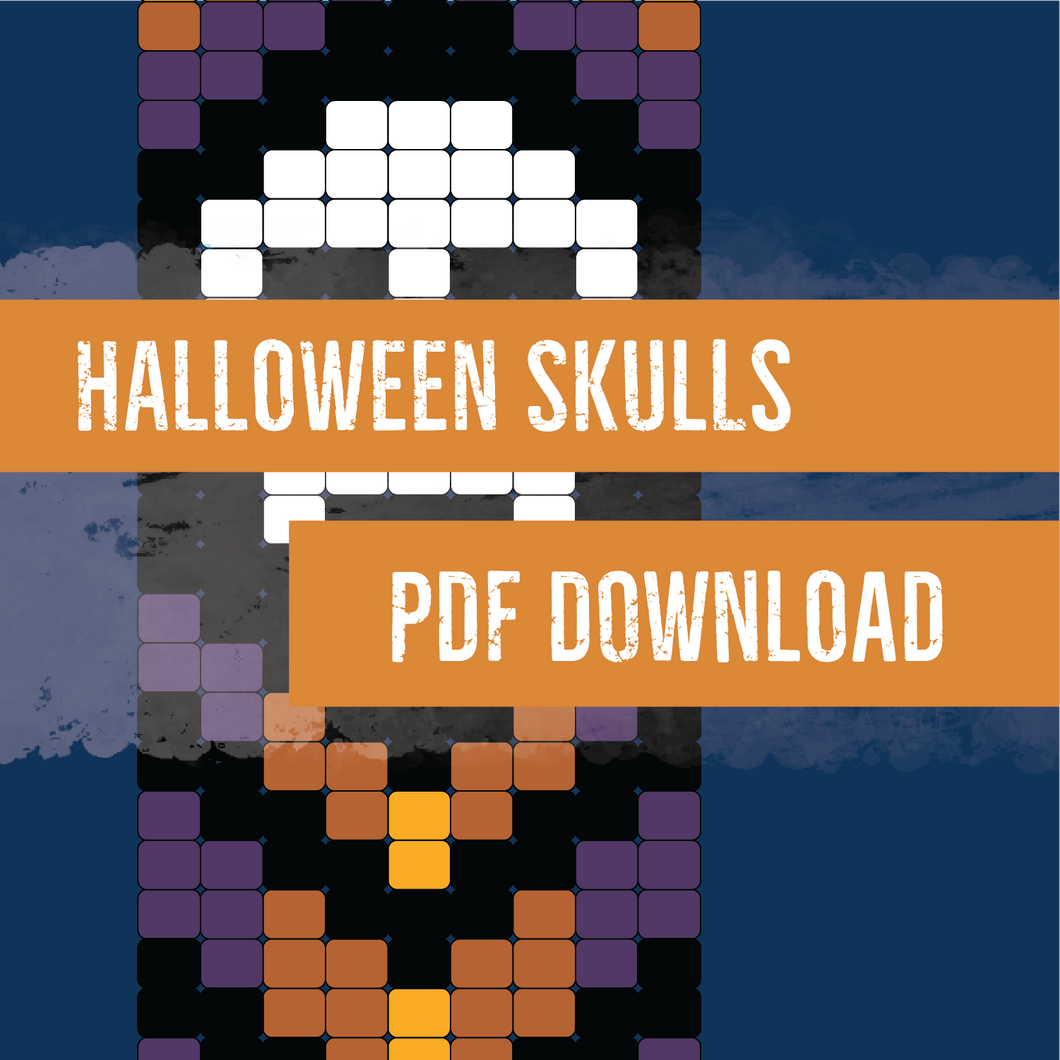 Halloween Skulls Pattern - Digital PDF
