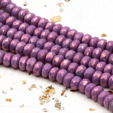 Load image into Gallery viewer, Purple Shimmer Czech Rondelle Bead Strand - Tucson Find
