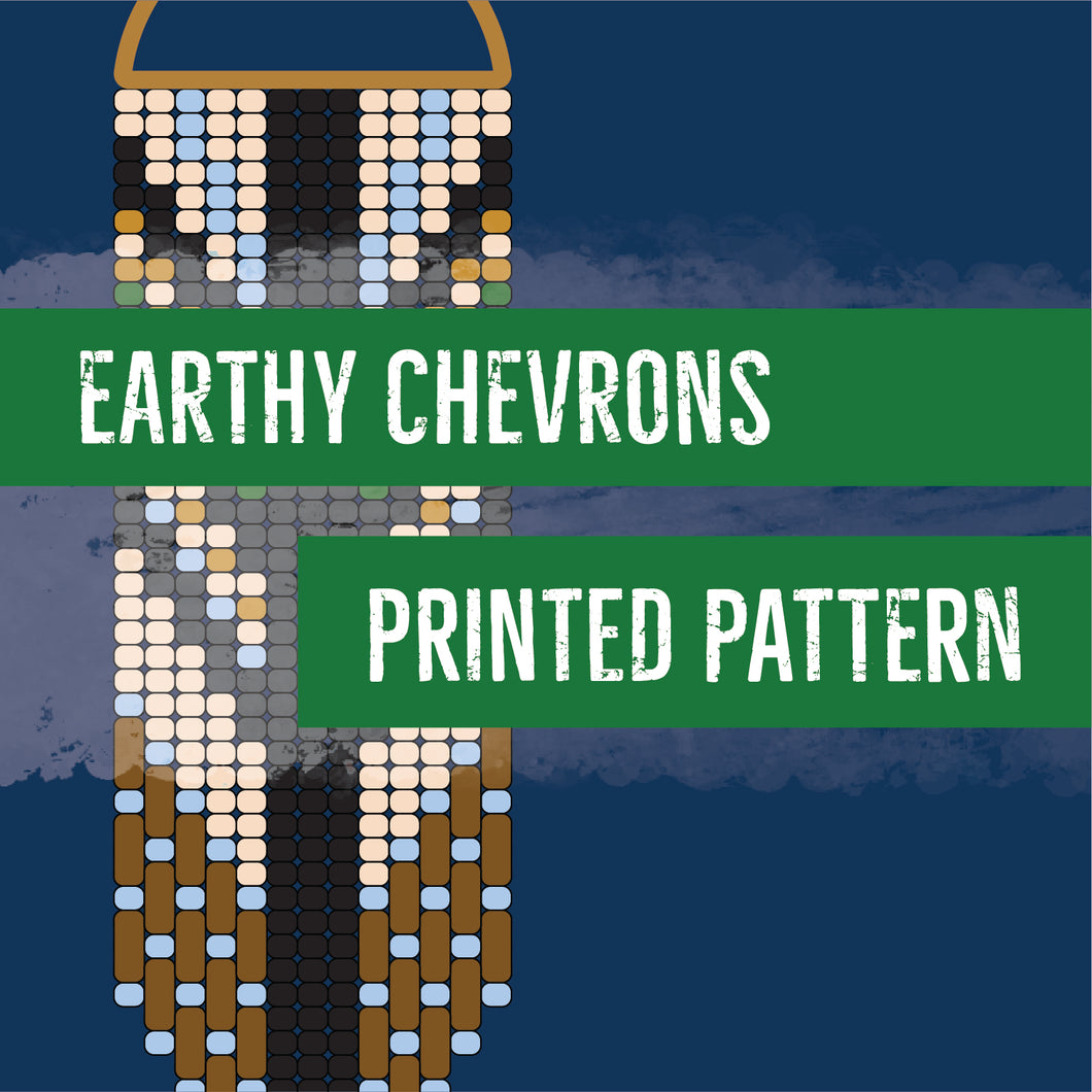 Earthy Chevrons Earrings Pattern - Printed Copy
