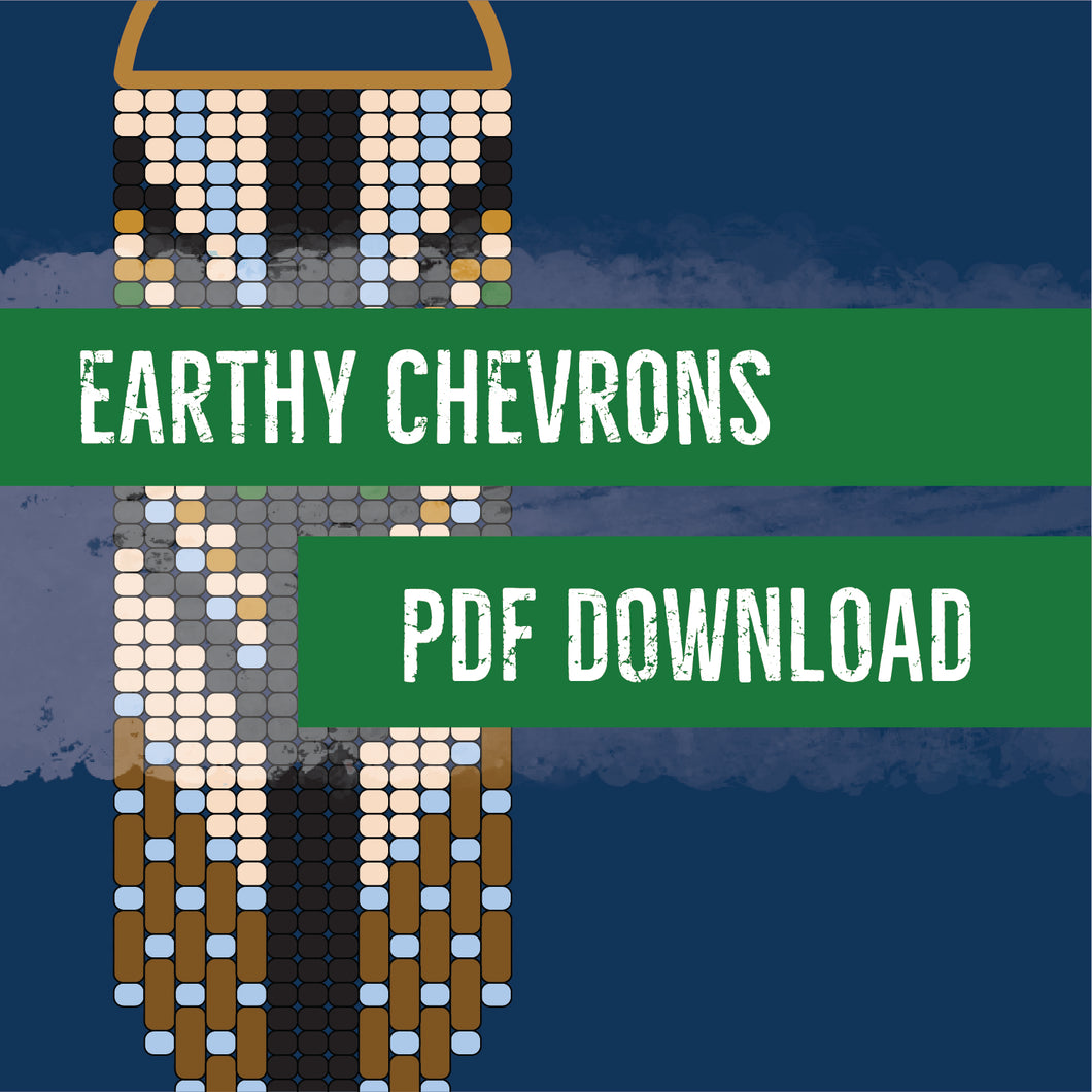 Earthy Chevrons Earrings Pattern - Digital PDF