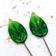 Load image into Gallery viewer, Sage Green Rita Leaf Head Pin Pair