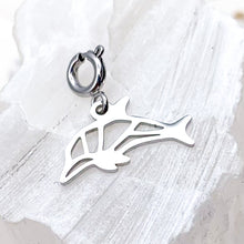 Load image into Gallery viewer, Rhodium Dolphin Charm with Spring Clasp - Paris Find
