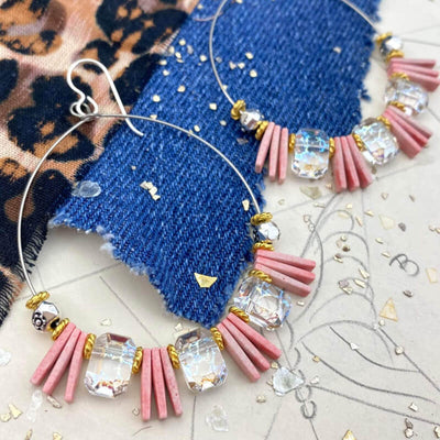 Memory Wire Fringe Earrings