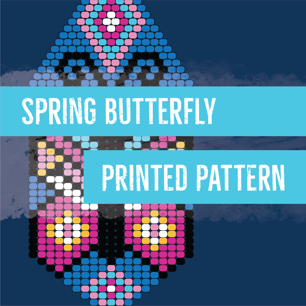 Spring Butterfly Brick Stitch Pattern - Printed Copy