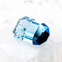 Load image into Gallery viewer, 22x14mm Aquamarine and Metallic Blue Premium Crystal Charm
