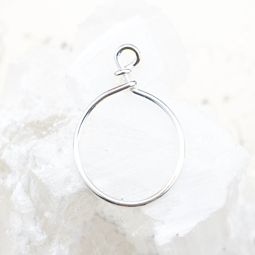 Small Silver Plate Hoop that Opens