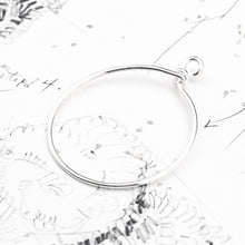Load image into Gallery viewer, Large Silver Plate Hoop that Opens
