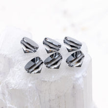 Load image into Gallery viewer, 7.5mm Silver Night 2-Hole Round Premium Crystal Spike Set - 6 Pcs
