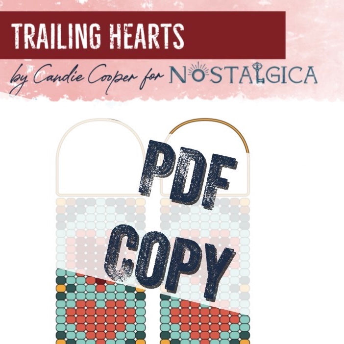 Trailing Hearts Brick Stitch Pattern - Digital PDF