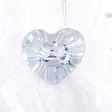 Load image into Gallery viewer, 16x14mm Blue Shade Premium Crystal Heart Button
