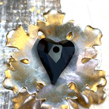 Load image into Gallery viewer, 27mm Jet Wild Heart Premium Crystal Pendant
