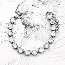 Load image into Gallery viewer, Antique Silver Denim Sparkle Bracelet Kit

