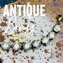 Load image into Gallery viewer, Antique Brass Denim Sparkle Bracelet Kit
