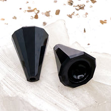Load image into Gallery viewer, 17mm Jet Austrian Crystal Artemis Beads - 2pcs
