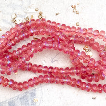 Load image into Gallery viewer, 2x3mm Pink with AB Finish Rondelle Bead Strand
