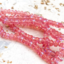 Load image into Gallery viewer, 2x3mm Pink with AB Finish Rondelle Bead Strand
