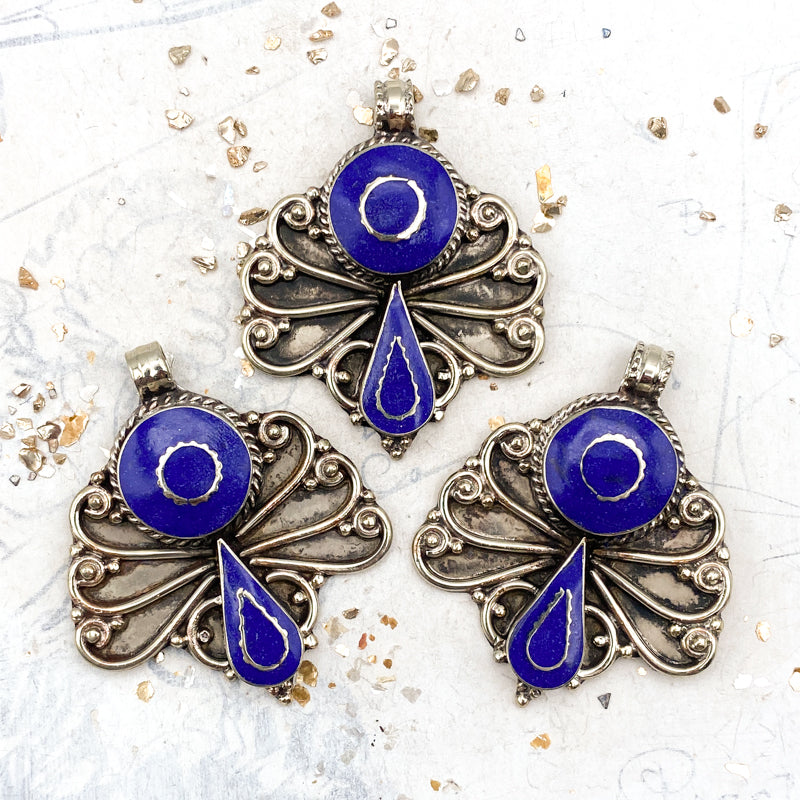 Antique Silver Peacock Nepal Pendant