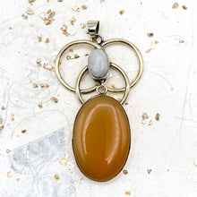 Load image into Gallery viewer, Intertwined Circle &amp; Oval Gem Pendant
