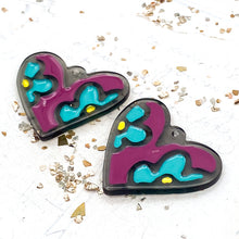 Load image into Gallery viewer, Michaella&#39;s Favorite Acrylic Heart Earring Pair
