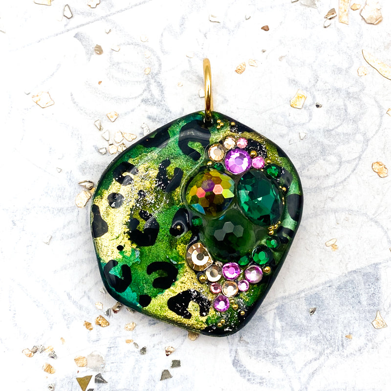 Oh So Wild Artisan Resin Pendant - Tucson Find