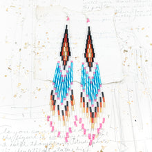 Load image into Gallery viewer, Colorful Artisan Made Beaded Fringe Earrings - Tucson Find

