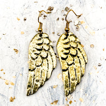 Load image into Gallery viewer, Brass African Earrings - Wing

