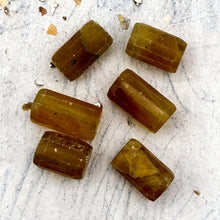Load image into Gallery viewer, Golden Stone Tube Beads - 6pcs
