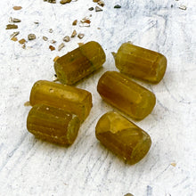 Load image into Gallery viewer, Golden Stone Tube Beads - 6pcs
