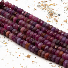 Load image into Gallery viewer, Ruby Rondelle Gemstone Bead Strand - Tucson Find
