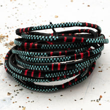 Load image into Gallery viewer, Simple Sunrise 2.0 Baby Blue and Coral African Tarp Bracelet
