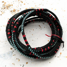 Load image into Gallery viewer, Simple Sunrise 2.0 Baby Blue and Coral African Tarp Bracelet
