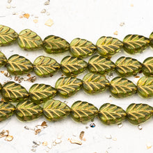 Load image into Gallery viewer, Spring Leaf Czech Bead Strand
