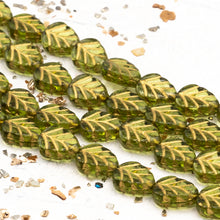 Load image into Gallery viewer, Spring Leaf Czech Bead Strand
