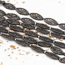 Load image into Gallery viewer, Gunmetal Filigree Chain - 1 Foot
