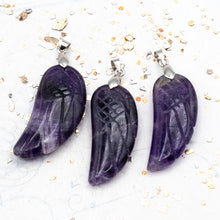 Load image into Gallery viewer, Purple Angel Wing Pendant
