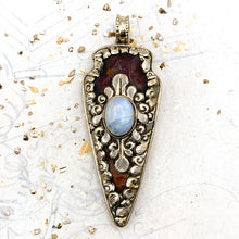 Load image into Gallery viewer, Wood &amp; Opal Arrow Focal Pendant

