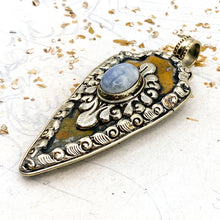 Load image into Gallery viewer, Wood &amp; Opal Arrow Focal Pendant
