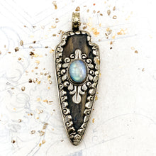 Load image into Gallery viewer, Wood &amp; Opal Arrow Focal Pendant

