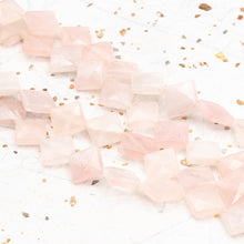 Load image into Gallery viewer, Rose Quartz Rhombus Bead Strand - Tucson Find
