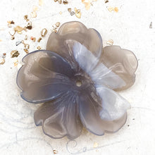Load image into Gallery viewer, Sculpted Stone Flower Focal Pendant
