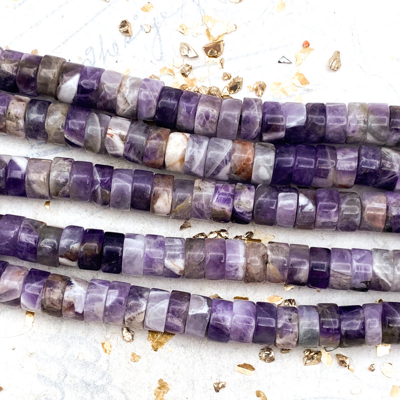 Large Hole Amethyst Bead Strand